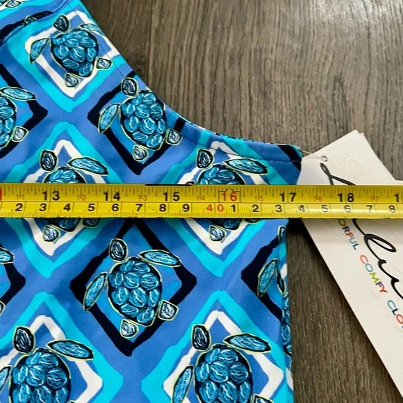 Lulu B Turtle Print Sleeveless Dress UPF 50+ NWT Size Small pickleball resort​ - Picture 5 of 10